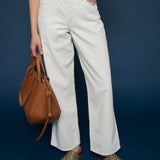 Drew High Rise Baggy Jeans- Off White