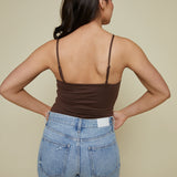 Jaymes Seamless Tank Bodysuit- Lava Rock
