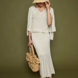 Priscilla Crochet Midi Skirt