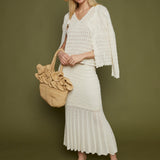 Priscilla Crochet Midi Skirt