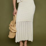 Priscilla Crochet Midi Skirt