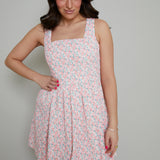 Pearla Pleated Textured Bow Fit & Flare Dress
