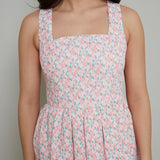 Pearla Pleated Textured Bow Fit & Flare Dress