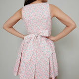 Pearla Pleated Textured Bow Fit & Flare Dress