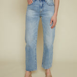 Kirby Bowed Straight Leg Jeans - Bowie