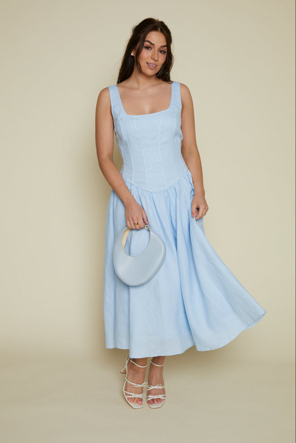 Willa Linen Drop Waist Midi Dress No. 14 Willa Linen Drop Waist Midi Dress No. 14