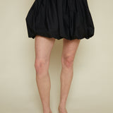 Nora Bubble Hem Mini Skirt - Black