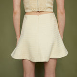 Rivi Flare Tweed Mini Skirt