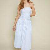 Makenna Drop Waist Stripe Midi Dress