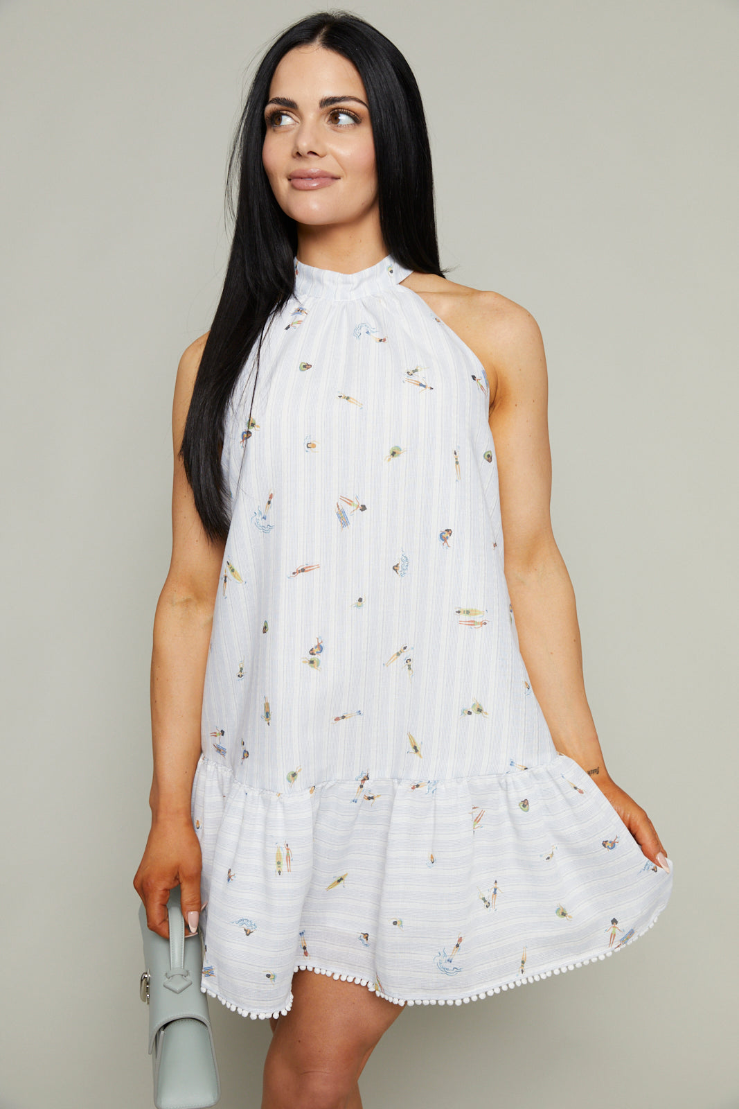 Perla Halter Mini Dress - Swimmers & Stripes No. 14 Perla Halter Mini Dress - Swimmers & Stripes No. 14