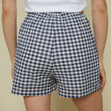 Topanga Gingham Shorts - Navy/White