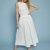 Macky Poplin Maxi Skirt - Le Blanc
