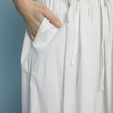 Macky Poplin Maxi Skirt - Le Blanc