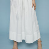 Macky Poplin Maxi Skirt - Le Blanc
