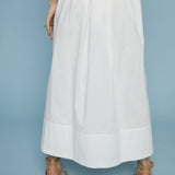 Macky Poplin Maxi Skirt - Le Blanc