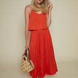 Romy Crinkle Midi Skirt