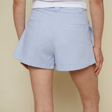 Misty Pleated Linen Shorts