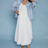 Mindee Eyelet Bubble Hem Maxi Skirt