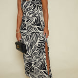Vivian Palm Midi Dress
