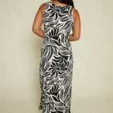 Vivian Palm Midi Dress