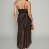 Eli Sheer Tie Waist Maxi Dress