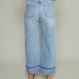 Carson Cuffed Straight Leg Jeans - Essex