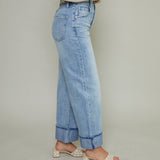 Carson Cuffed Straight Leg Jeans - Essex