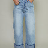 Carson Cuffed Straight Leg Jeans - Essex