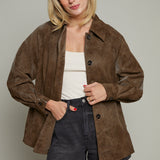 Dominique Belted Leather Jacket
