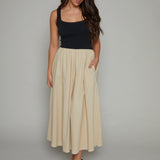 Shawna Crochet Mixed Media Midi Dress
