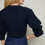 Briar Cropped Knit Sweater - Midnight