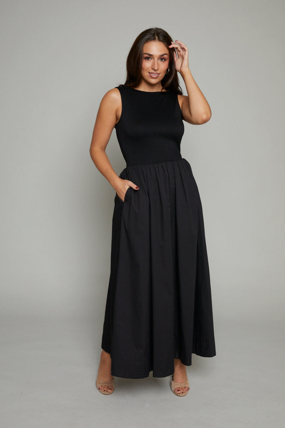 Isabella Mixed Media Midi Dress No. 14 Isabella Mixed Media Midi Dress No. 14