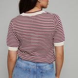 Tabby Striped Open Knit Sweater