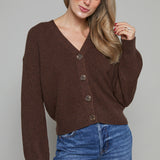 Carmina Relaxed V Neck Cardigan