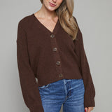 Carmina Relaxed V Neck Cardigan