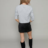 Erica Faux Suede Mini Skirt - Black