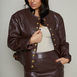 Vanessa Faux Leather Skort