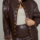 Vanessa Faux Leather Skort