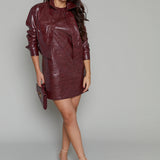 Valencia Faux Leather Mini Dress
