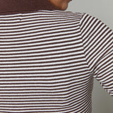 Alfie Ribbed Collared Henley Striped Top