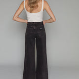 Carrington High Rise Relaxed Flared Jean - Chocolate Washed
