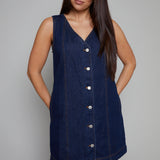 Halsey Button Down Denim Mini Dress