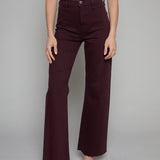 Lana High Rise Wide Leg Jeans - Claret