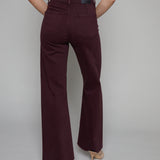 Lana High Rise Wide Leg Jeans - Claret