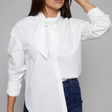 Bethany Tie Collar Button Front Shirt