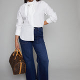 Bethany Tie Collar Button Front Shirt
