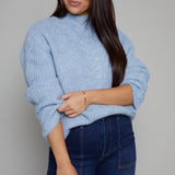 Tammy Cable Knit High Neck Sweater