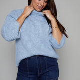 Tammy Cable Knit High Neck Sweater