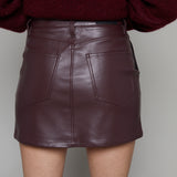 Rex Leather High Rise Mini Skirt