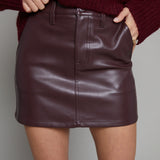 Rex Leather High Rise Mini Skirt